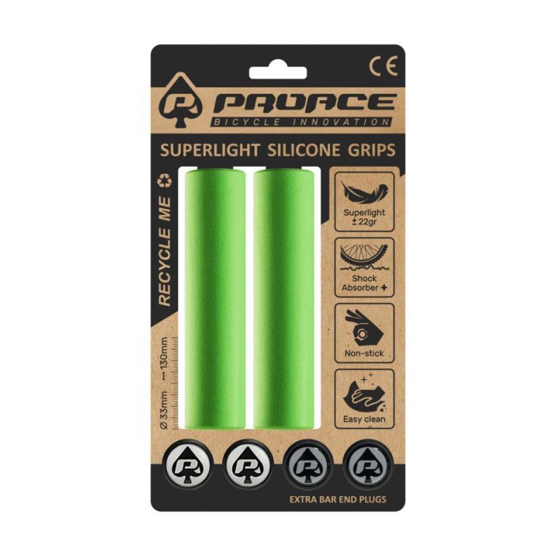 PUÑOS PROACE SUPERLIGHT SILICONA VERDE PUÑOS PROACE SUPERLIGHT SILICONA VERDE